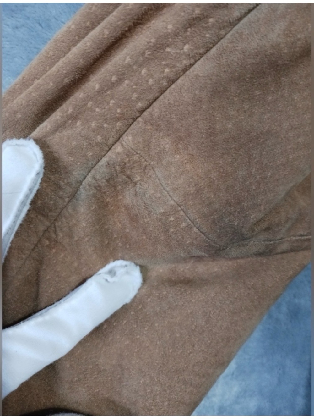 Phoebe Friends St. John’s Bay Suede Embroidered Floral Vintage Toggle Coat - Picture 8 of 16